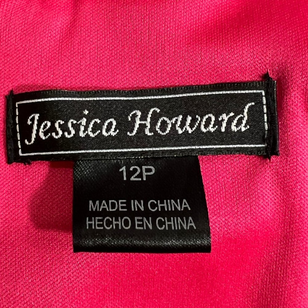Like New Jessica Howard Brith Pink Sleeveless Ruffle Dress Size 12P - Picture 6 of 10